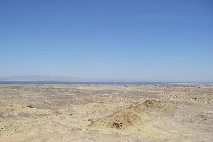 Salton Sea from phone booth